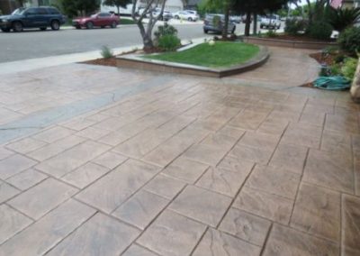 this is an image of mission viejo stamped concrete driveway